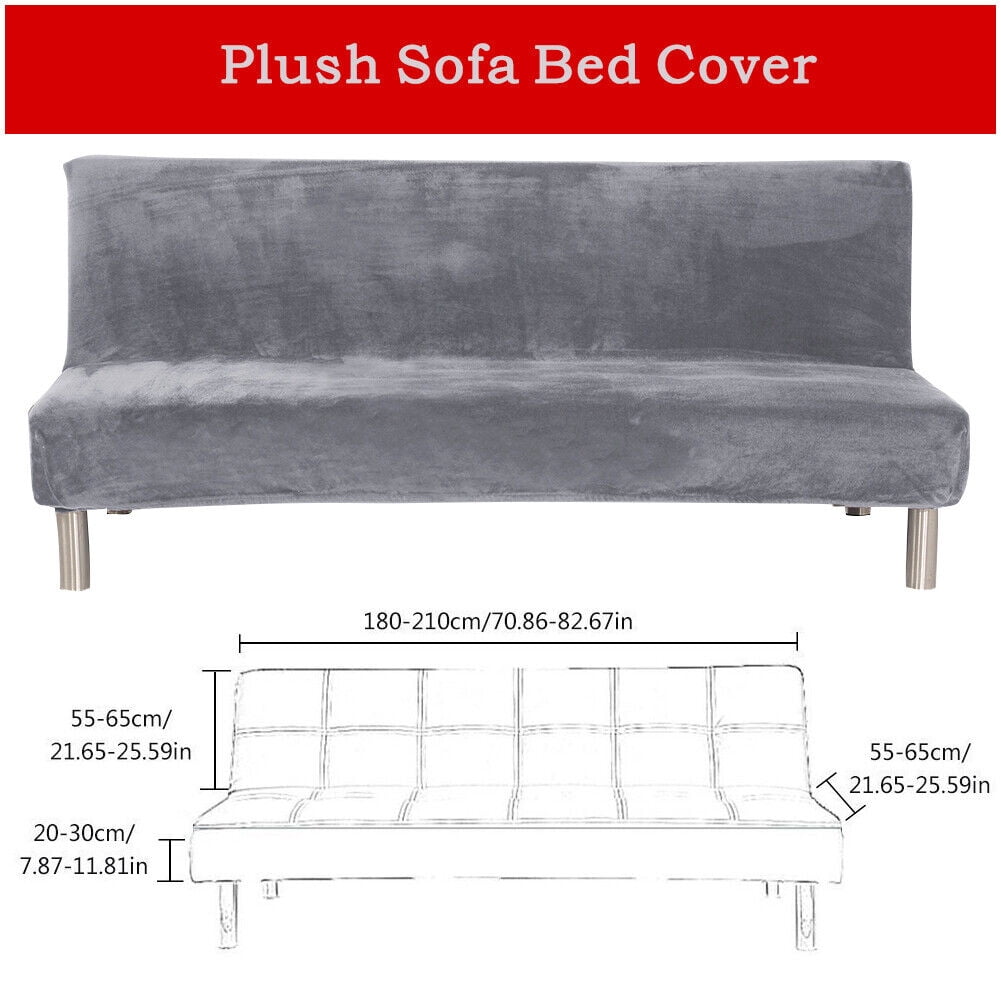 JIAN YA NA Armless Sofa Bed Cover Polyester Spandex Stretch Futon Slipcover Protector Elastic Full Folding Couch Sofa Shield