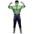 thumbnail image 3 of Disfraz de adulto Jazwares Marvel Hulk con mono acolchado y máscara, talla M, 3 of 4