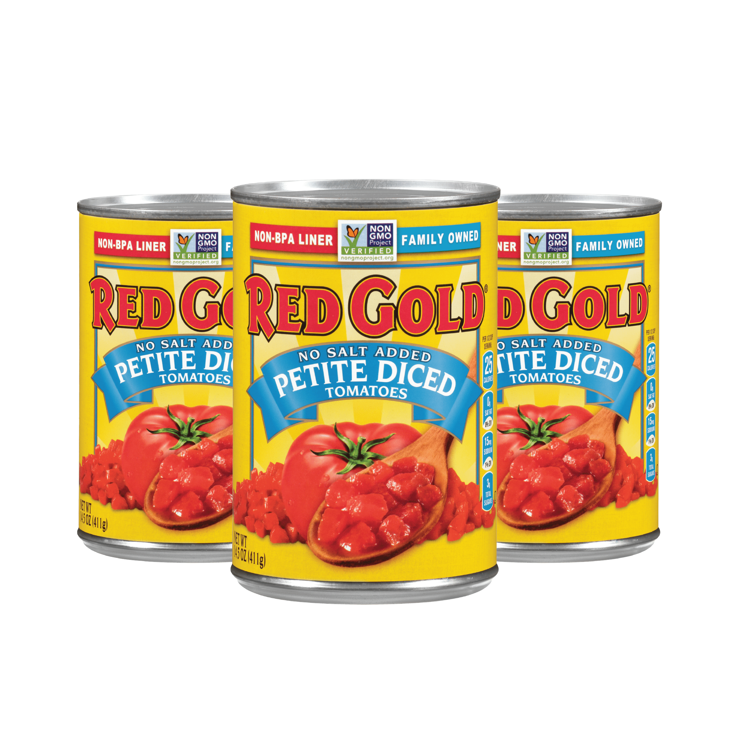 Red Gold Petite Diced Tomatoes, No Salt Added, Kosher and Gluten Free