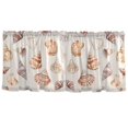 thumbnail image 7 of Yayeee Kitchen Curtains Tier Set of 2 Light Filtering 57"x36" Over Sink Window Panels, Red Watercolor Seashells, 7 of 7