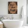 thumbnail image 5 of Live Love Laugh Canvas Wall Art for Living Room, Vintage Floral Texture Brown Wood Grain Poster Print Painting for Bedroom Office Home Decoration Wall Pictures Prepare To Hang 10"x10", 5 of 9