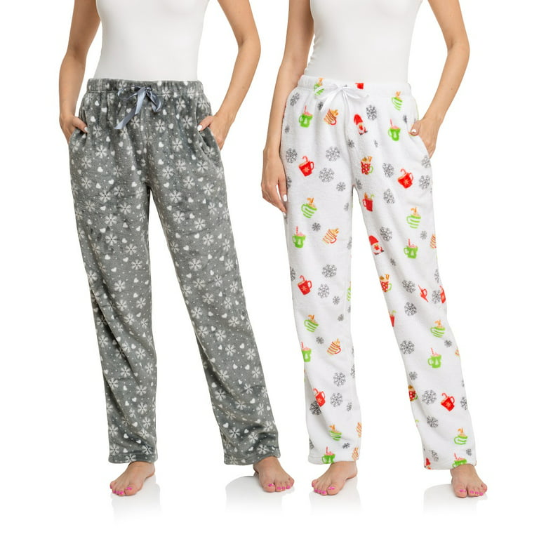 Christmas Pajamas for Women – Cute Fleece Pajama Pants - 2 Pack