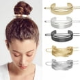 thumbnail image 3 of Woman Bun Holders Alloy Cage  Sticks Women  Jewrly Round Top Hairpins  Clips Lady Ornaments  Accessories, 3 of 6