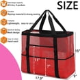 thumbnail image 2 of Mesh Beach Bag, Extra Large Beach Tote with Zipper Pocket Pool Bag for Cruise/Swim/Vacation Essentials, 2 of 17