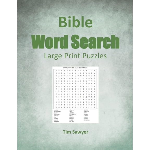 Bible Word Game Puzzles Bible Word Search: Large Print Puzzles, Book 1, (Paperback)
