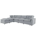 thumbnail image 3 of EUROCO 134.4" Longer Sectional Sofa U-Shape sofa couch with 6-Seat, 2 Large Chaise, Removable Cushions and Removable Ottomans for Living Room,Apartment, Grey, 3 of 8