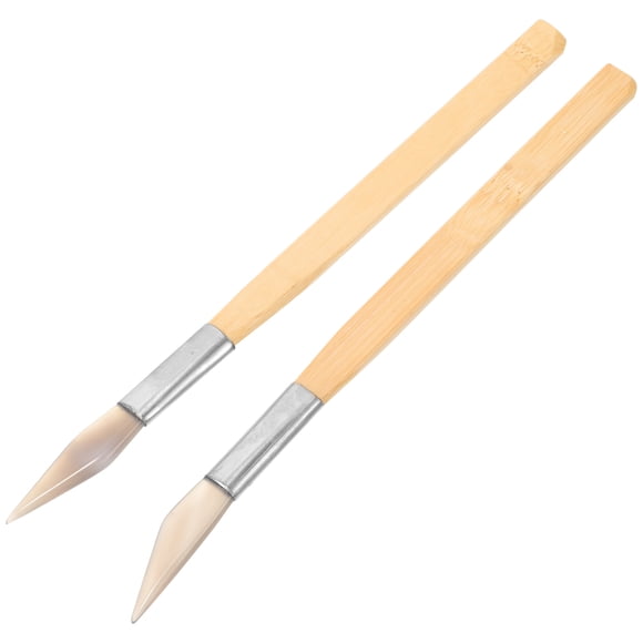 EXHUMKY 2Pcs Agate Jewelry Smoothing Tool Shape Design for Artisans and Jewelers