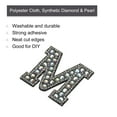 thumbnail image 3 of Uxcell Iron on Patch Decorative A-Z Black Glitter Alphabet Applique Rhinestone English Letter 26 Pack, 3 of 6