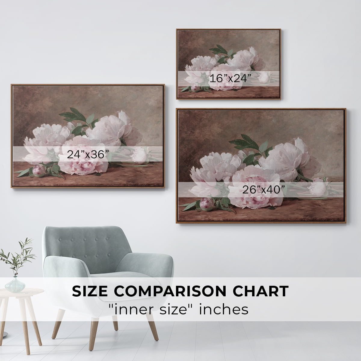 Vintage Botanical Print-XXXVI By Wexford Home Framed in Walnut Wood Gallery Wrapped Canvas 17 in. x 25 in.