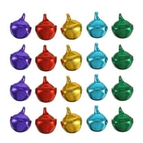 OUNONA Assorted Color Aluminium Jingle Bells for DIY Crafts 300 pcs with Storage Box for Christmas Decorations