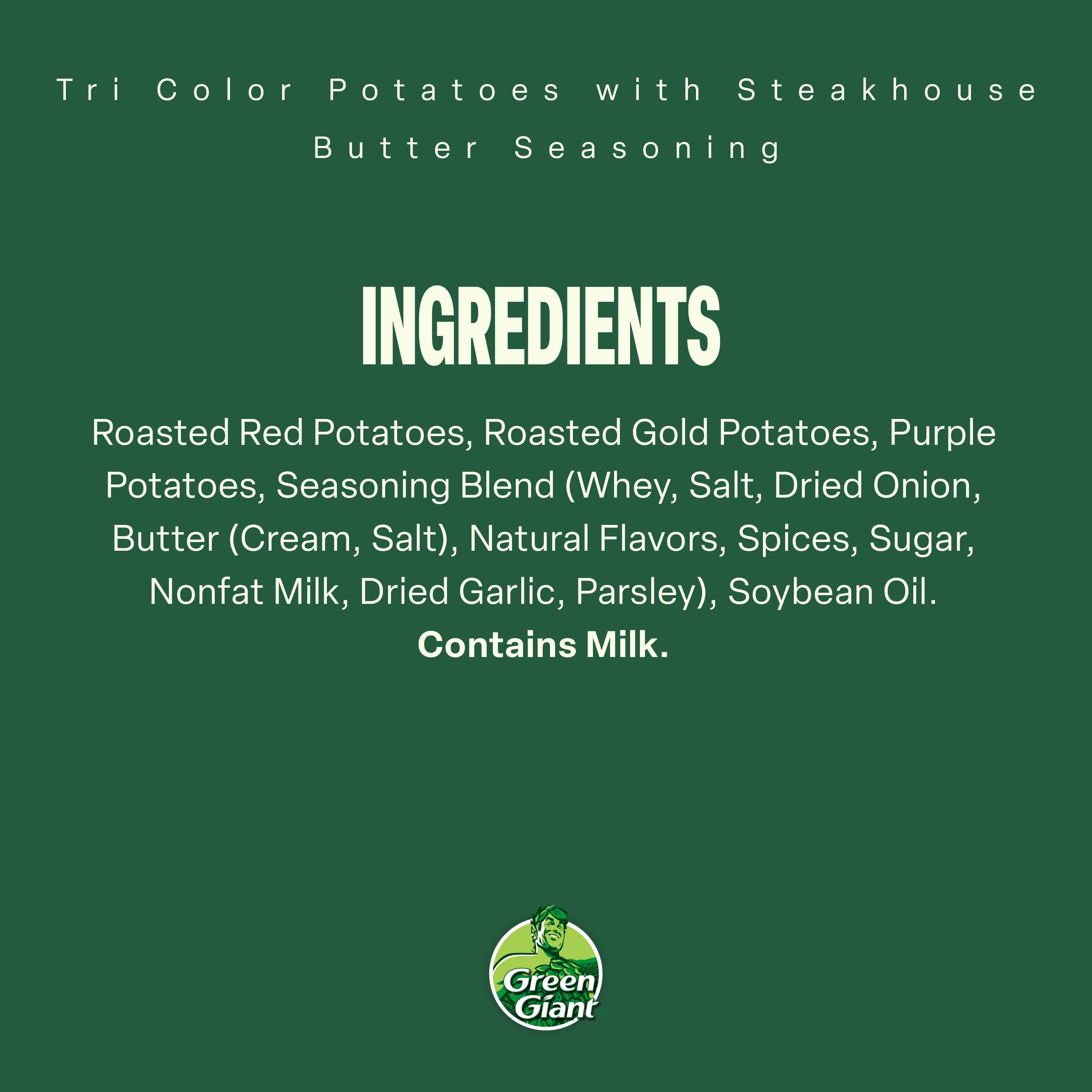 Green Giant Restaurant Style Tri-colored Potatoes, Steakhouse Butter, 14 oz Bag (Frozen)