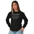 thumbnail image 3 of Funny Mother Definition Cute Mom Women Plus Size Long Sleeve Graphic Tee Brisco Brands 2X, 3 of 5