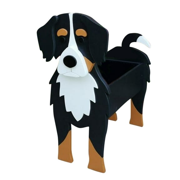 Nomeni Animal Shaped Solid Wood Dog Planter with Detachable Design Easy to Clean