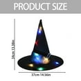 thumbnail image 3 of WHEANG Halloween Decorations Lighted Witch Hats 5PCS USB Plug In Glowing Witch Hat 20Ft With Halloween String Light Remote Controll 8 Modes For Halloween Party Patio Porch, 3 of 5