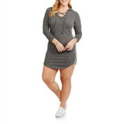 No Comment Junior Plus Lace Up Hoodie Dr