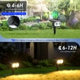 thumbnail image 4 of ASHIP Solar Spotlights, Solar Lights Outdoor 2 Pack, 3 Color Warm White & Cool White 26 LEDs Solar Powered Garden Lights IP65 Waterproof, Solar Landscape Spotlights for Yard Lawn Driveway Garage, 4 of 9