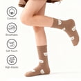 thumbnail image 2 of Balabala Girls Ruffle Crew Socks, 3-Pack Mixed Fabric Socks, Seamless Cute Kids Socks for Everyday Wear (3–11 Years), 2 of 6
