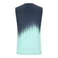 thumbnail image 4 of cocolona Mens Loose Tank Tops Summer Sleeveless Crew Neck Gym Workout Muscle T-shirts Vacation Beach Gradient Print Tees, 4 of 5