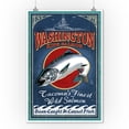 thumbnail image 2 of Tacoma, Washington, Salmon Vintage Sign (9x12 Wall Art Print, Home Decor), 2 of 3