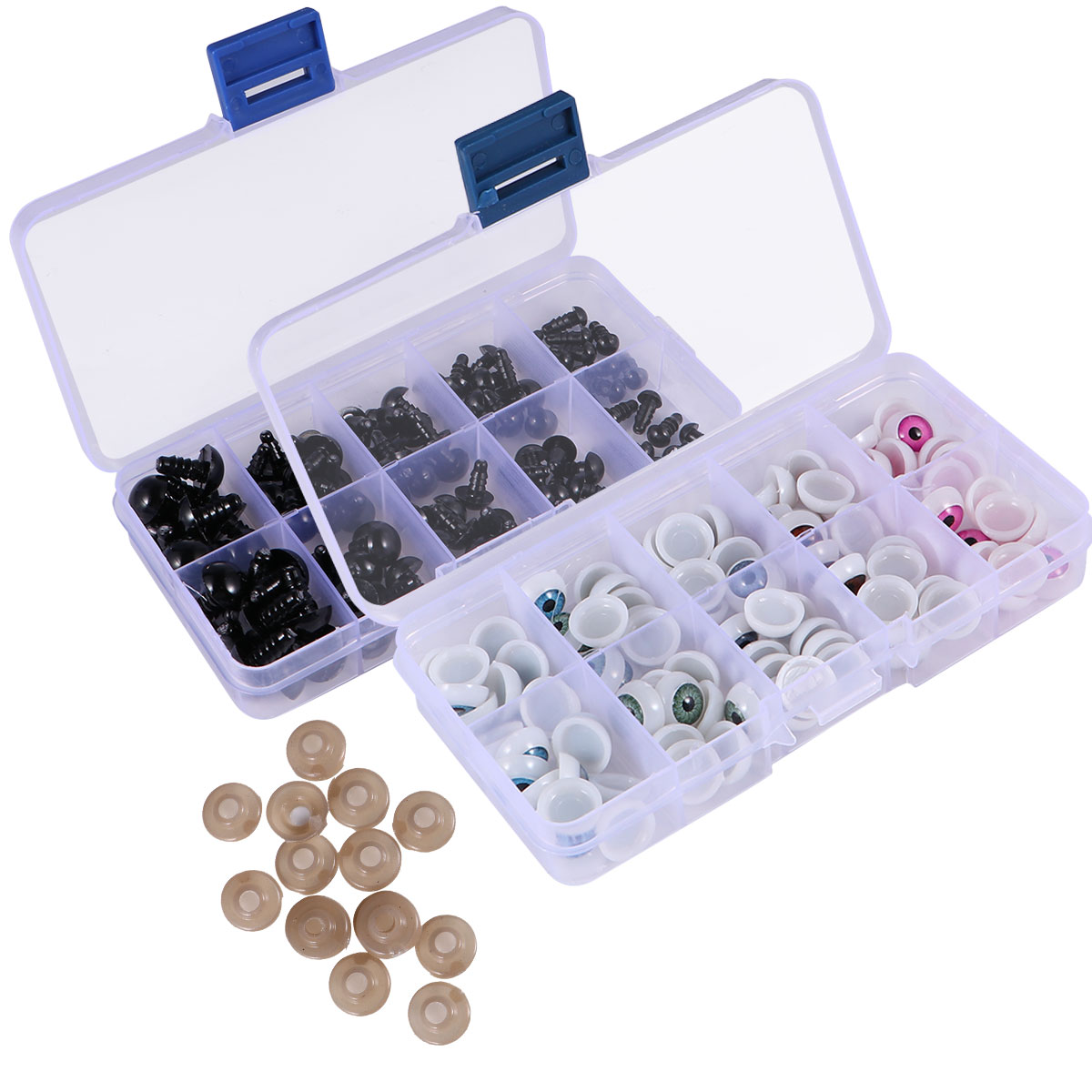 Etereauty Eyes Doll Safety Black Stuffed Animal Plastic Eyeballs Half