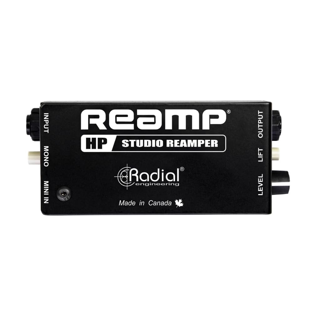 Radial Engineering Reamp HP Compact Reamper Bundle w/Pig Hog Black Woven Instrument Cable and Liquid Audio Polishing Cloth