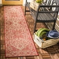 thumbnail image 2 of SAFAVIEH Beach House Kestrel Medallion Indoor/Outdoor Runner Rug, Red/Creme, 2'2" x 10', 2 of 7