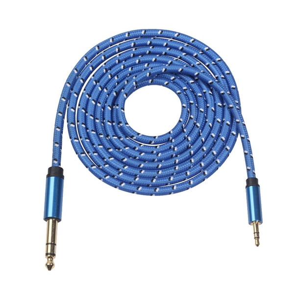 Adaptador de cable de 1/5 a 3,5 mm, conector de cable de audio bidireccional macho a macho de 1/8" (6,35") 3m