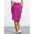 thumbnail image 3 of DARING DIVA Women's Jean Back Vent Midi Length Denim Skirts M Plum purple, 3 of 6