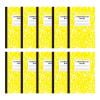 10Pack Composition Notebook Wide Ruled Composition Book Marble Composition Notebook College Ruled Notebooks 30 Sheets/60 Pages Hard Cover Sewn Binding Classroom Must Haves Office Supplies(Yellow)