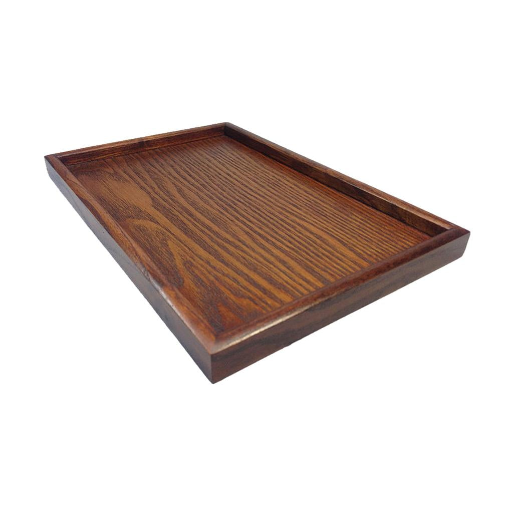 Details about   Wood Serving Tea Tray Serving Tray with Handle for Home Dining Kitchen 
