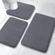thumbnail image 1 of Juego de alfombrillas de baño Yimobra Memory Foam, 3 piezas, color gris oscuro, 1 of 7