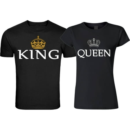 King & Queen CROWN Design Valentines Christmas Gift Couple Matching Cute