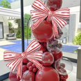 thumbnail image 3 of Lazo rijcy con forma de globo a rayas rojas y blancas para fiesta, 2 unidades, 3 of 3