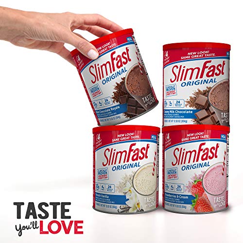 SlimFast Original Meal Replacement Shake Powder, French Vanilla, 12.83 oz, 14 servings - image 3 of 6