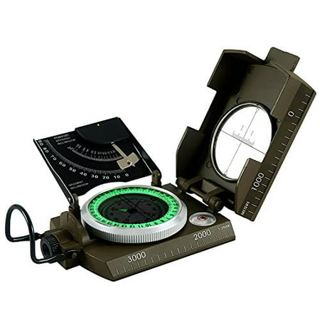 Army Sighting Compass with Inclinometer Best for Camping Hiking (Best Compass For Hiking)