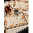 thumbnail image 5 of Placemat Autumn Pumpkin Maple Leaf Kitchen Dining Table r Accessories 4/6pcs Heat Resistant Linen Tableware Pads Mats, 5 of 7