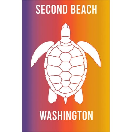 

Second Beach Washington Souvenir 2x3 Inch Fridge Magnet Turtle Design
