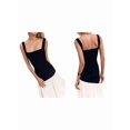 thumbnail image 3 of Women's Color Block Ruffle Hem Maxi Dress Spaghetti Strap Elegant Long Dresses White S, 3 of 8