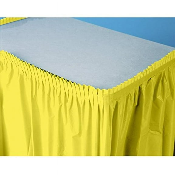 Mimosa Yellow 14' x 29" Plastic Tableskirt