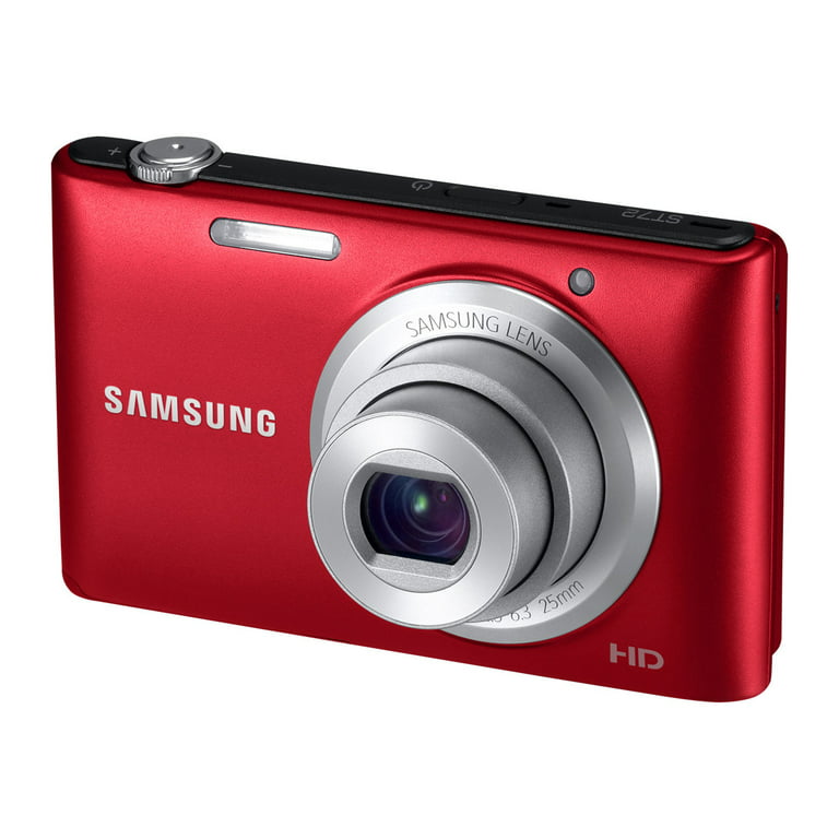 eximir Incentivo Inspeccionar Samsung ST72 - Digital camera - compact - 16.2 MP - 720p - 5x optical zoom  - red - Walmart.com