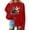 005 Red, variant on Hvot&aat Christmas Sweatshirts for Women Christmas Tree Graphic Merry Santa Claus Holiday Long Sleeve Pullover