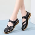 thumbnail image 2 of Women's Summer Casual Closed Toe Leather Sandals,Comfortable Soft Sole Ankle Strap Mary Jane Orthopedic Beach Shoes,40, 2 of 4