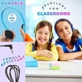 thumbnail image 5 of Paquete de 100 auriculares a granel para niños en el aula escolar, venta al por mayor con cable ajustable en la oreja, juego de clase para estudiantes, niños, adolescentes, niños, niñas y adultos (HY1, 5 of 5