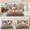 thumbnail image 4 of Congermom 4 in 1 Convertible Bean Bag Chair,Giant Bean Bag Chair with Machine Washable Cover, Folding Bean Bag Bed for Adults KHAKI, 4 of 8