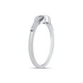 thumbnail image 4 of 0.14 Carat Round Cut Lab Grown Diamond Infinity Engagement Promise Ring In 14k White Gold Over Sterling Silver(G-H Color,SI1-SI2 Clarity,0.14 Cttw)-9.5, 4 of 7