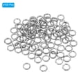 thumbnail image 3 of Unique Bargains , 0.32 x 0.2' Fishing Split Rings Fishing Swivel Stainless Steel Rings with Double Flattened Connectors,100 PACK, 3 of 6