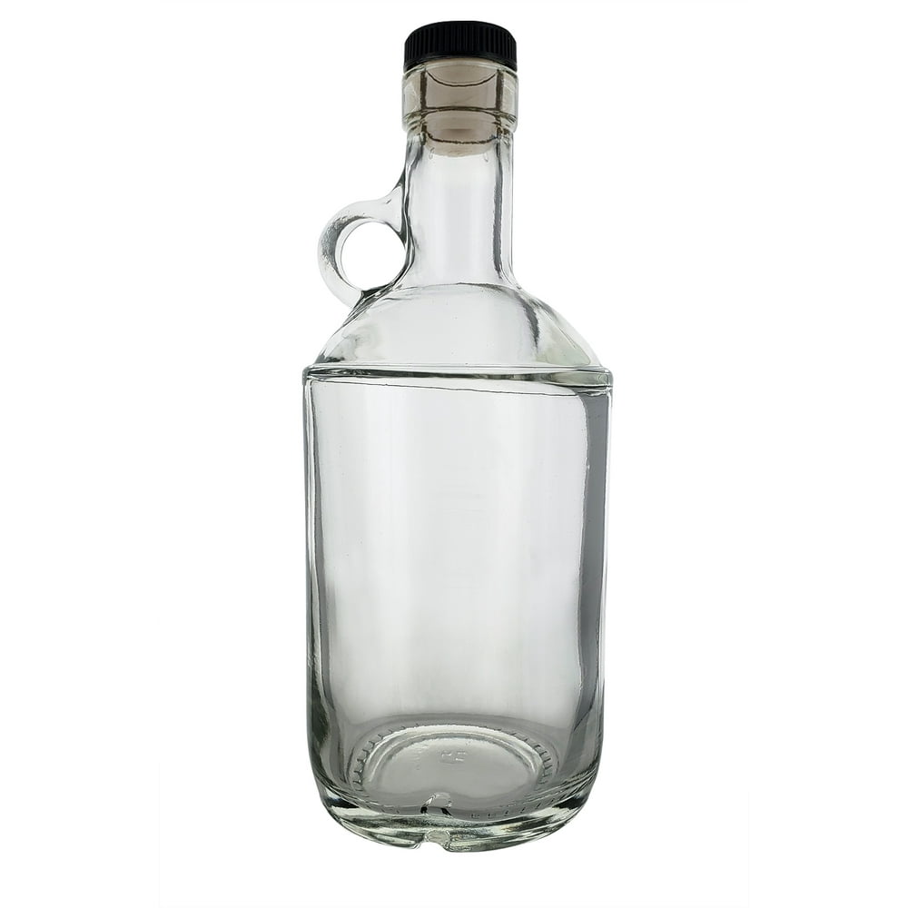 Clear 750ml Moonshine Bottle Single (21.5mm Cork Finish) w Cork, Single