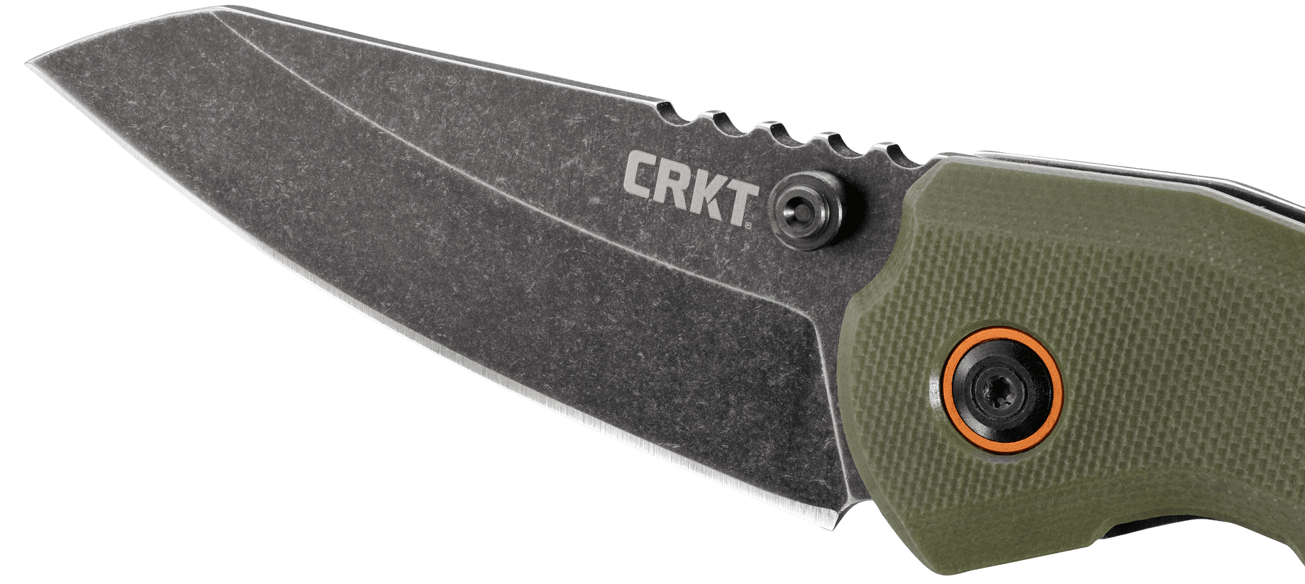 CRKT Overland Outdoor Survival Folding Knife with Frame Lock: Stainless Steel Plain Edge Blade, G10 Handle, Pocket Clip, 6280
