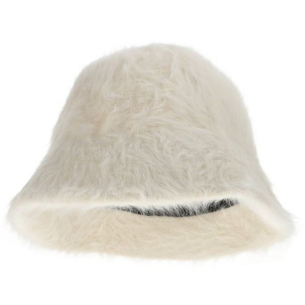 Sombrero de pescador de invierno, esponjoso y cálido, para mujeres, adolescentes y niñas.