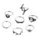 thumbnail image 1 of 7 piezas anillos de moda anillos de dedo retro decorativos joyería de anillo en forma de serpiente, 1 of 5